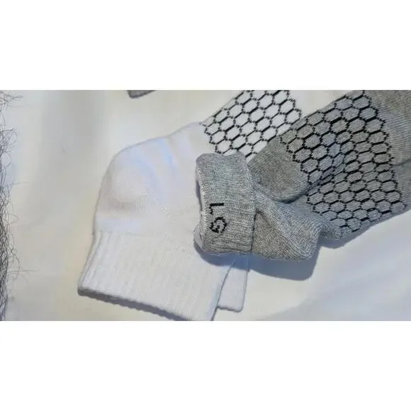Bombas Ankle Socks LARGE – 3-Pair Bundle Black Gray White Honeycomb Cushioned - Picture 5 of 5
